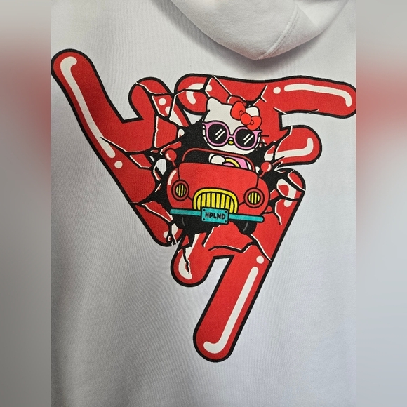 🚗 Hypland x Hello Kitty Hoodie | Car Break White | Size [L] - Picture 6 of 8